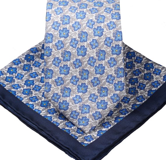 Turin 40 Silk Tie and Pocket Square Set