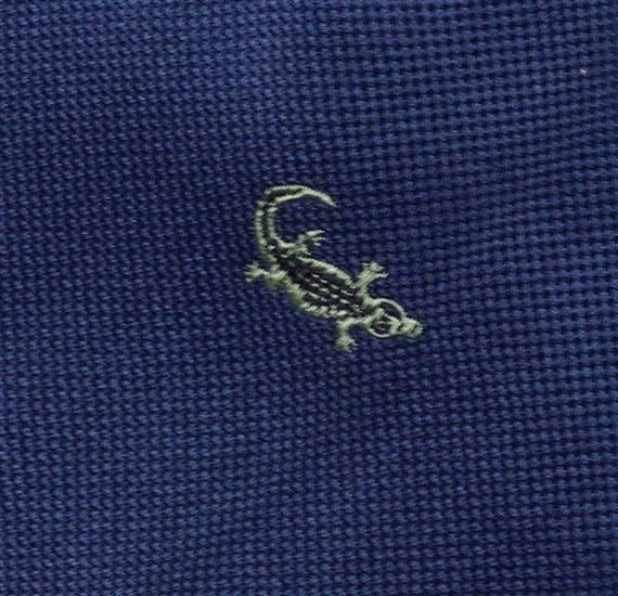 Blue Silk Teenager's Tie with Crocodiles