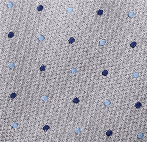 Grey Slim Tie with Dots