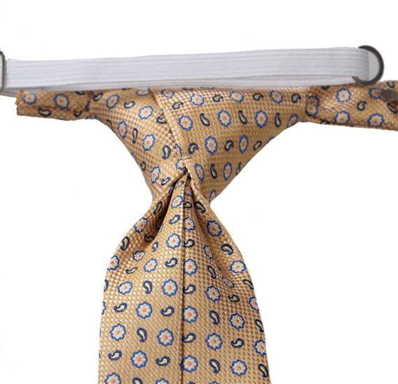 Yellow Boy's Tie with Flowers