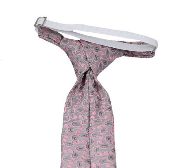 Boy's Tie with Pink Paisley