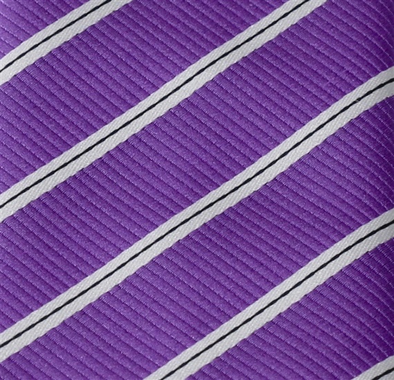 Purple Boy's Tie with Stripes