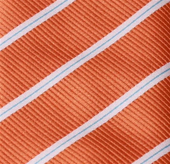 Orange Boy's Tie with Stripes