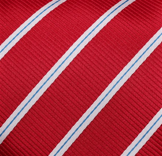 Red Striped Tie Fabric