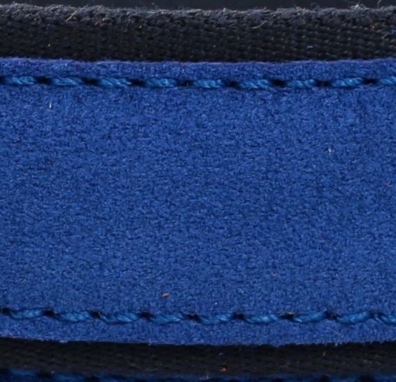 Royal blue suede belt detail