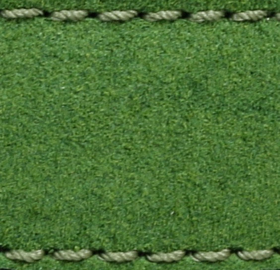 Green suede belt detail