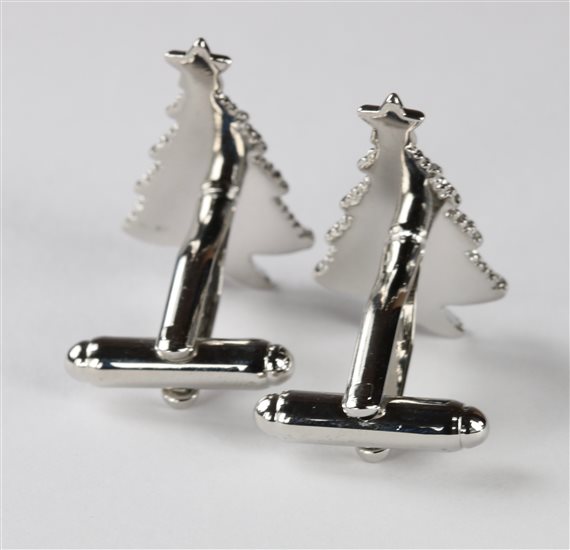 Christmas Tree Cufflinks Reverse