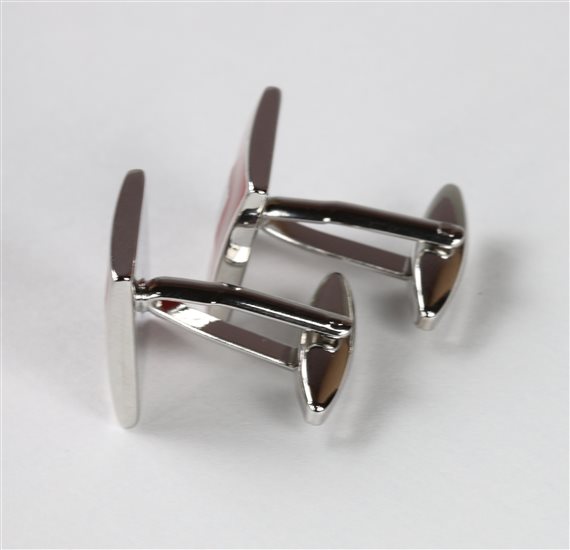 Burgundy Cufflinks Side