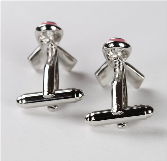 Pink Laced Cufflinks Reverse