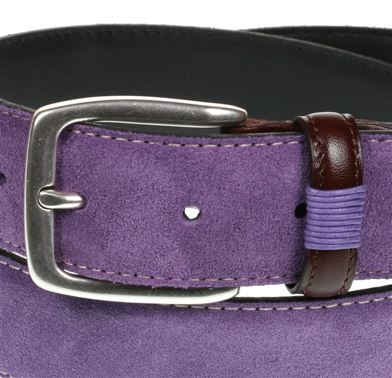 Purple suede belt buckle