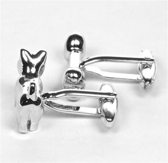 Schnauzer Cufflinks Side