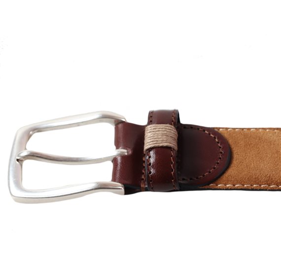 Brown suede belt