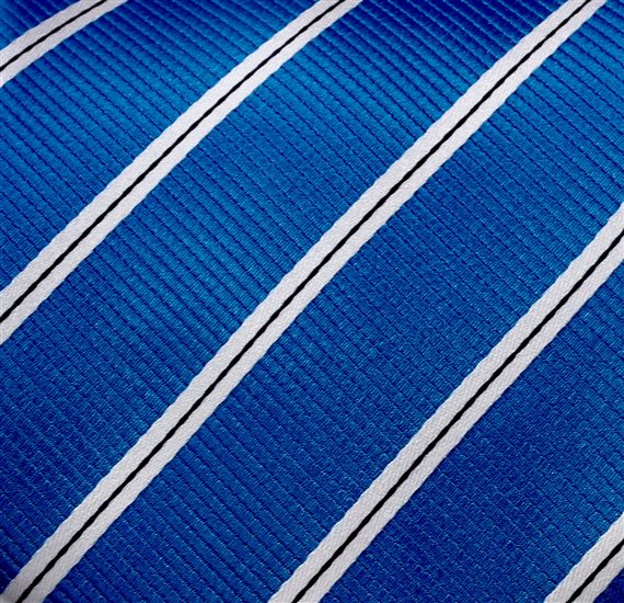 Royal Blue Striped Tie Fabric