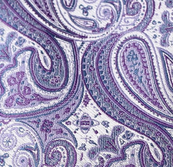 Purple Boy's Tie with Paisley