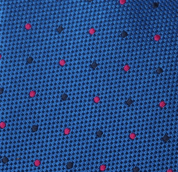 Blue Slim Tie with Dots