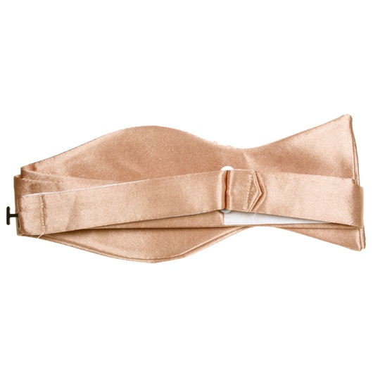 Beige Self Bow Tie