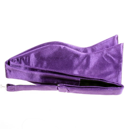 Purple Self Bow Tie