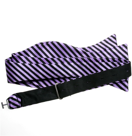 Stripes Self Bow Tie