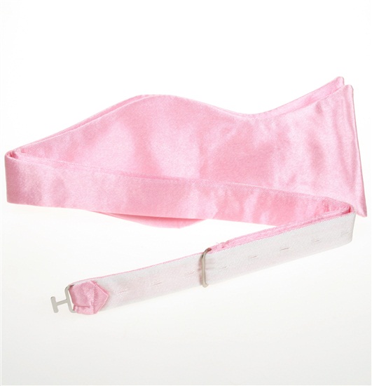 White Self Bow Tie