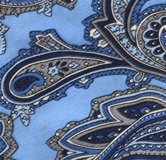 Blue Silk Self Bow Tie