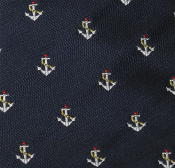 Blue Boy's Tie with Anchors