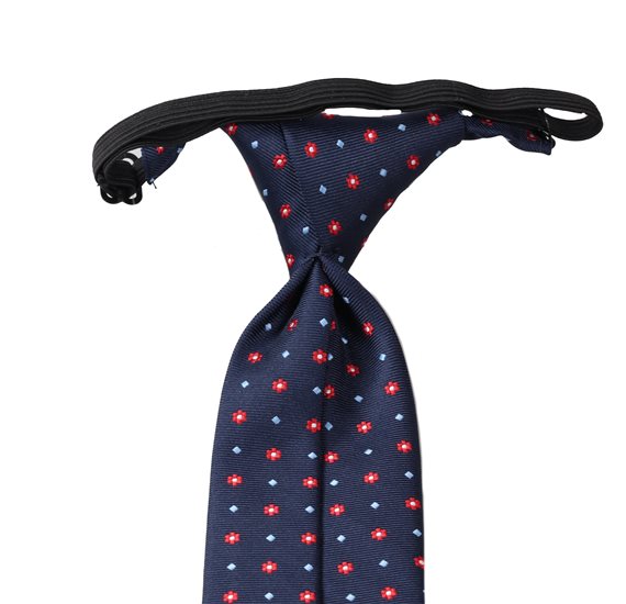 Blue Boy's Tie with Flowers