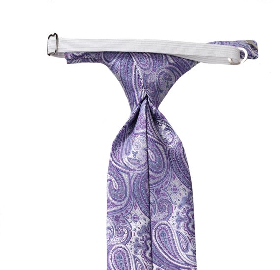 Purple Boy's Tie with Paisley
