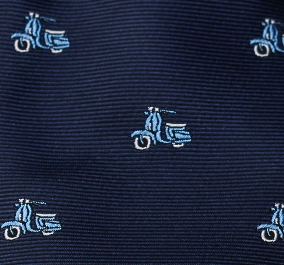 Blue Boy's Tie with Scooter