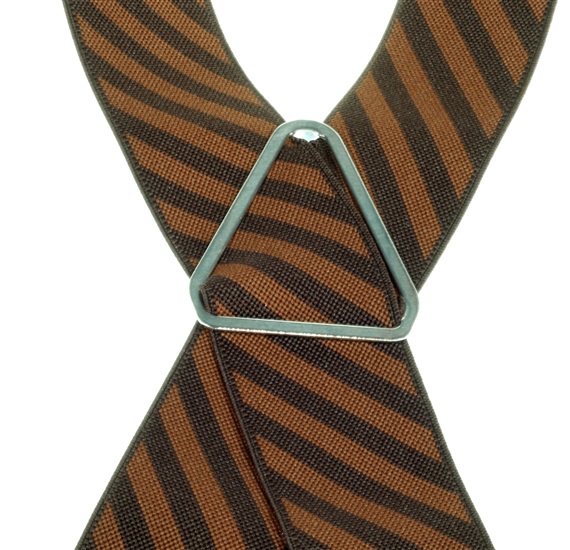 Brown and Caramel Striped Braces - Pisa 31