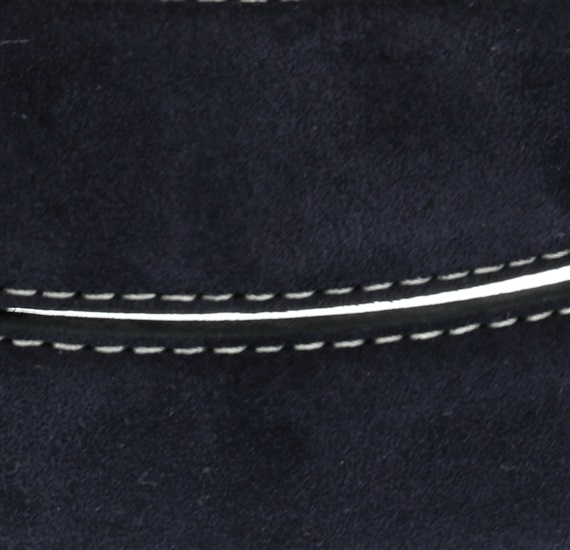 Dark blue suede belt detail