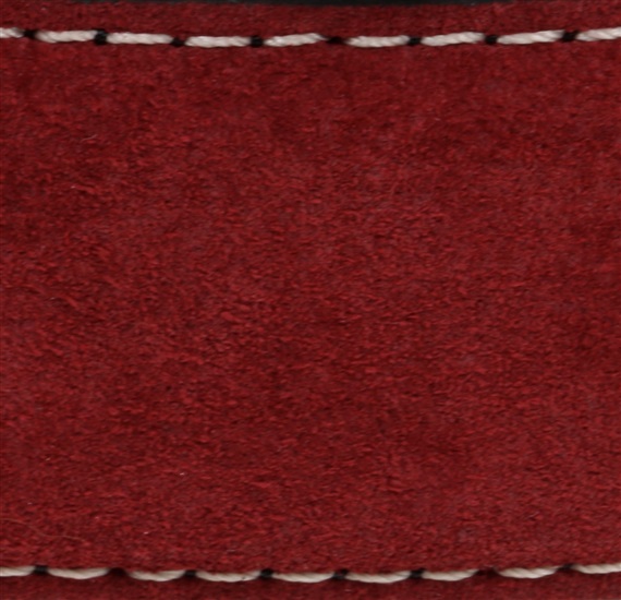 Garnet suede belt detail
