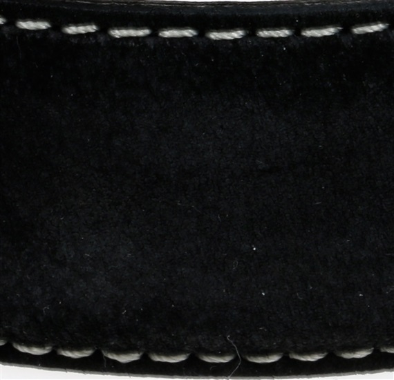 Black suede belt detail