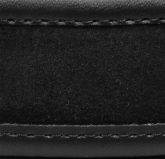 Black suede belt detail