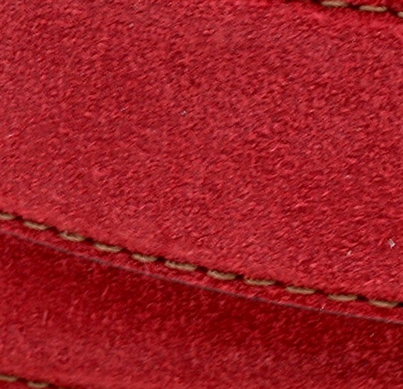 Garnet split leather belt detail