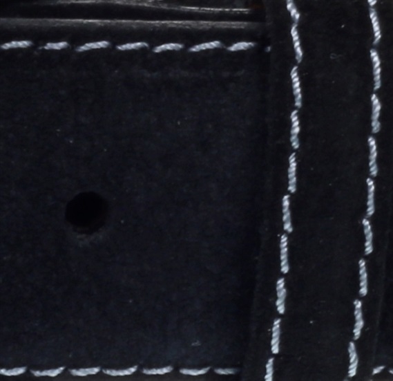 Black suede belt detail