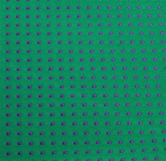 woven detail green bow tie and pocket square with dots