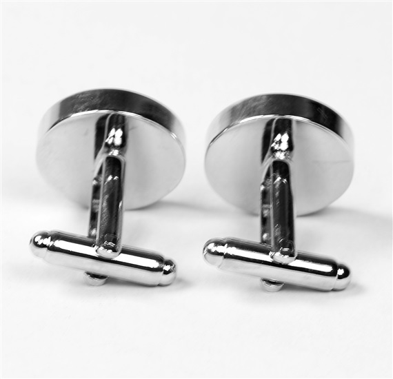 Black and White Cufflinks Reverse