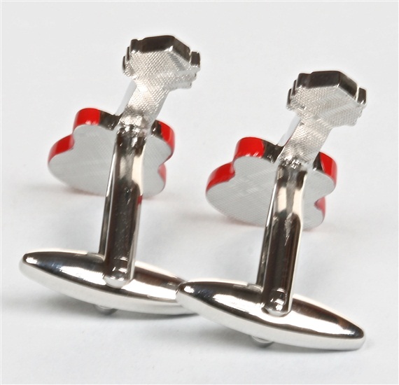 Reverse Red Guitar Cufflinks