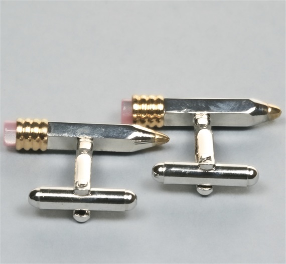 Pencil Cufflinks Reverse