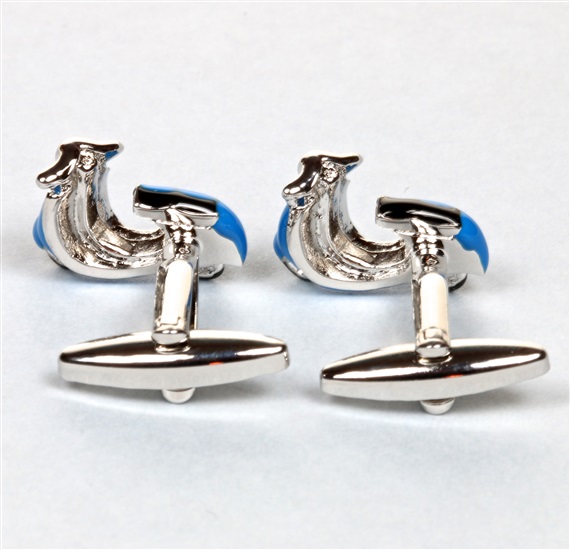 Blue Scooter Cufflinks Reverter