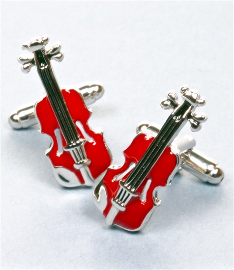 Red Violin Cufflinks