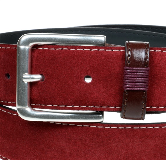 Garnet suede belt buckle