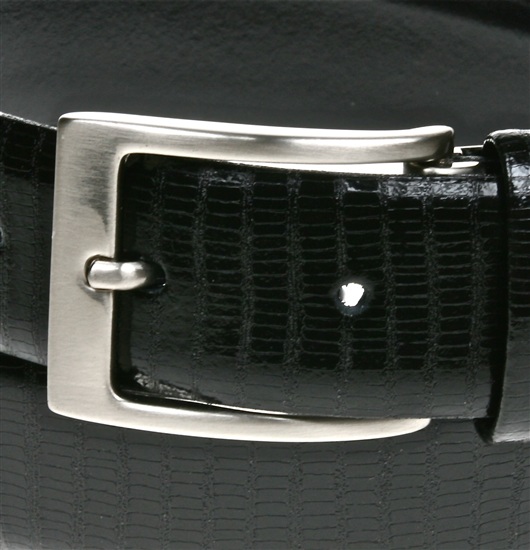 Black reptile belt buckle