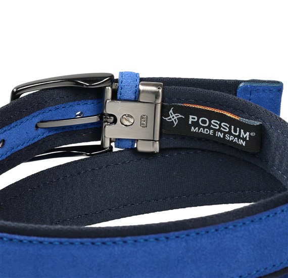 Royal blue suede belt buckle