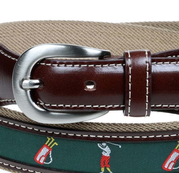 Green golf belt buckle