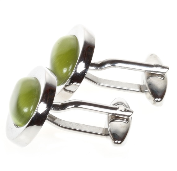 Green Cufflinks Side