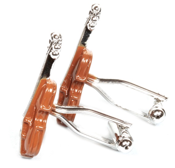 Violin cufflinks side