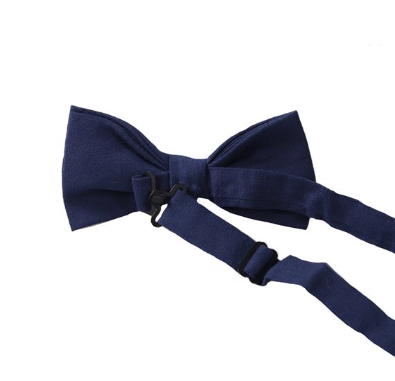 Blue Cotton Bow Tie