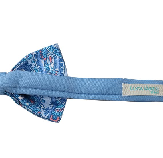 Blue Sky Bow Tie with Paisley