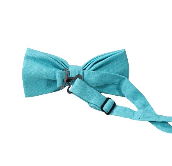 Reverse turquoise bow tie